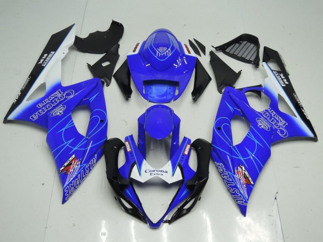 Purchase 2005-2006 Blue White Black Corona Suzuki GSXR 1000 Motorcycle Fairings UK