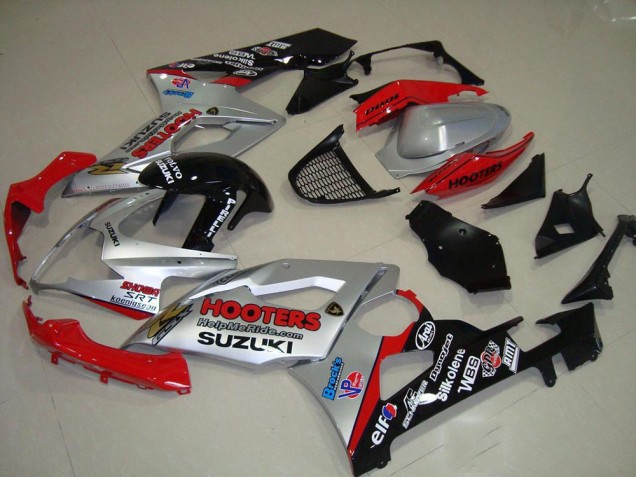 Purchase 2005-2006 Silver and Red Suzuki GSXR 1000 Motorcycle Fairings Kits UK