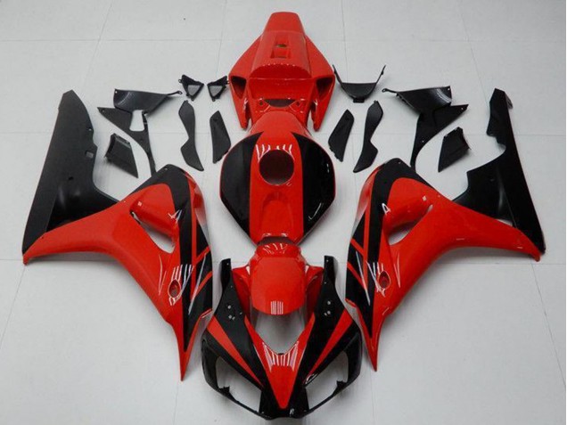Purchase 2006-2007 Red Glossy Black Honda CBR1000RR Motorcycle Fairings Kits UK