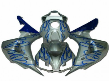 Purchase 2006-2007 Blue Flame Silver Honda CBR1000RR Motorcycle Fairing Kits UK