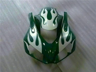 Purchase 2006-2007 White Green Flame Honda CBR1000RR Motorcycle Fairings UK