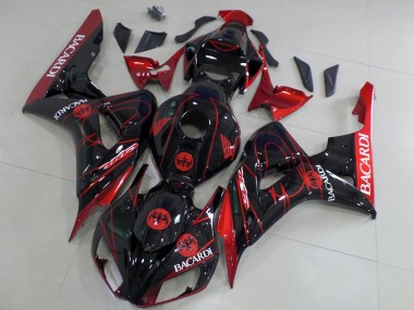 Purchase 2006-2007 Red Glossy Black Bacardi Honda CBR1000RR Motorcycle Fairings UK