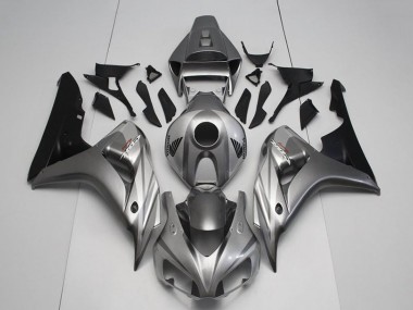 Purchase 2006-2007 Silver Glossy Black Honda CBR1000RR Motorcycle Fairing Kits UK