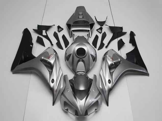 Purchase 2006-2007 Silver Glossy Black Honda CBR1000RR Motorcycle Fairing Kits UK