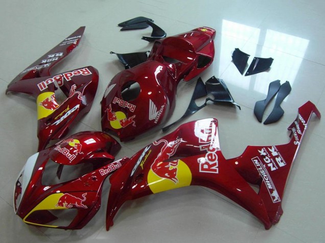 Purchase 2006-2007 Red Yellow White Red Bull Honda CBR1000RR Motorcycle Fairings UK