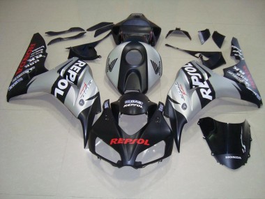 Purchase 2006-2007 Matte Black Silver Repsol Honda CBR1000RR Motorcycle Fairing UK