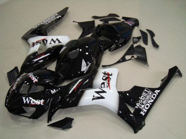 Purchase 2006-2007 Glossy Black White West Honda CBR1000RR Motorcycle Fairings UK