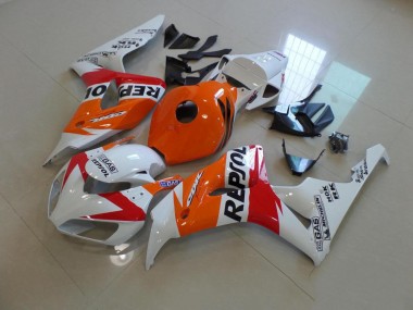 Purchase 2006-2007 White and Orange Repsol Honda CBR1000RR Replacement Motorcycle Fairings UK
