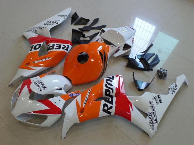 Purchase 2006-2007 Orange White Red Glossy Black Repsol Honda CBR1000RR Motorcycle Fairing UK