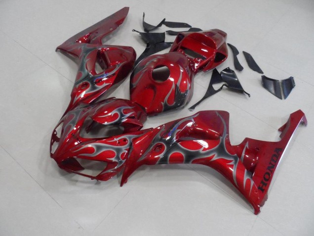 Purchase 2006-2007 Red Silver Flame Honda CBR1000RR Motorcycle Fairings Kits UK Purchase 2006-2007 Red Silver Flame Honda CBR1000RR Motorcycle Fairings Kits UK