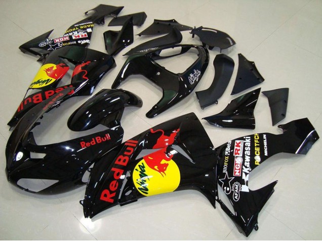 Purchase 2006-2007 Glossy Black Yellow Red Bull Kawasaki ZX10R Motorcycle Fairings UK