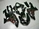 Purchase 2006-2007 Glossy Black Red Flame Kawasaki ZX10R Motorcycle Fairing Kits UK