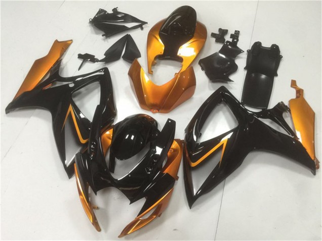 Purchase 2006-2007 Orange Glossy Black Suzuki GSXR 600/750 Motorcycle Fairings UK