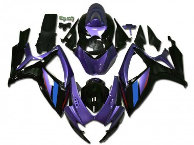 Purchase 2006-2007 Purple Blue Glossy Black Stripe Suzuki GSXR 600/750 Motorcycle Fairings UK