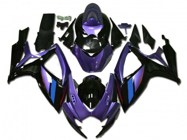 Purchase 2006-2007 Purple Blue Glossy Black Stripe Suzuki GSXR 600/750 Motorcycle Fairings UK
