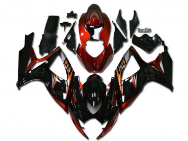 Purchase 2006-2007 Orange Silver Glossy Black Stripe Suzuki GSXR 600/750 Motorcycle Fairings UK