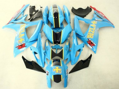 Purchase 2006-2007 Light Blue Black Yellow Rizla Suzuki GSXR 600/750 Motorcycle Fairings UK