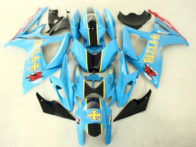 Purchase 2006-2007 Light Blue Black Yellow Rizla Suzuki GSXR 600/750 Motorcycle Fairings UK
