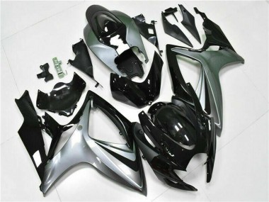 Purchase 2006-2007 Silver Glossy Black Suzuki GSXR 600/750 Motorcycle Fairings UK