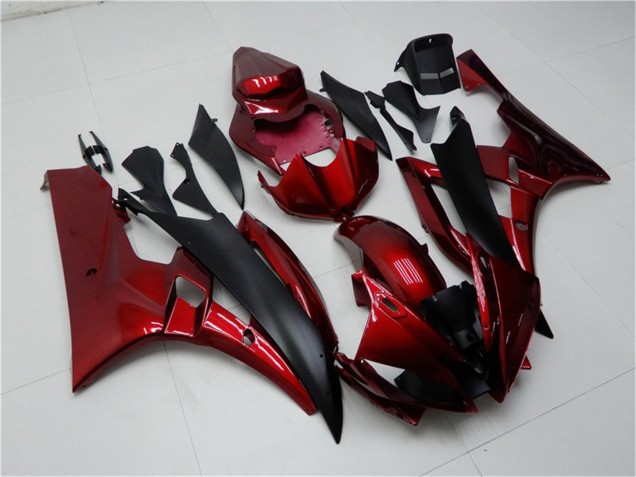 Purchase 2006-2007 Red Matte Black Yamaha YZF R6 Motorcycle Fairing Kits UK