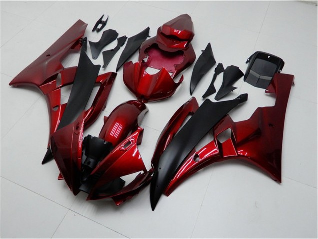 Purchase 2006-2007 Red Matte Black Yamaha YZF R6 Motorcycle Fairing Kits UK
