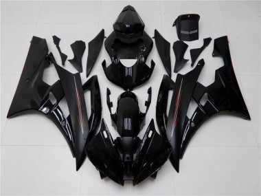 Purchase 2006-2007 Glossy Matte Black Yamaha YZF R6 Motor Bike Fairings UK