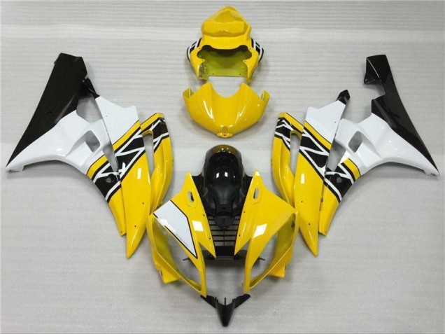 Purchase 2006-2007 Yellow White Black Yamaha YZF R6 Motorbike Fairing Kits UK Purchase 2006-2007 Yellow White Black Yamaha YZF R6 Motorbike Fairing Kits UK