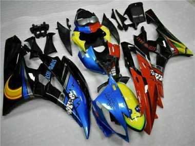 Purchase 2006-2007 Yellow Blue Red Glossy Black Shark Yamaha YZF R6 Motorcycle Fairings UK