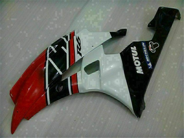 Purchase 2006-2007 Red White Yamaha YZF R6 Motorcycle Fairings UK
