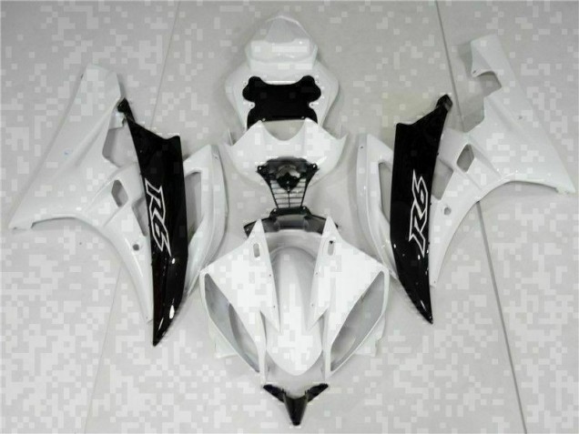 Purchase 2006-2007 White Black Yamaha YZF R6 Bike Fairings UK