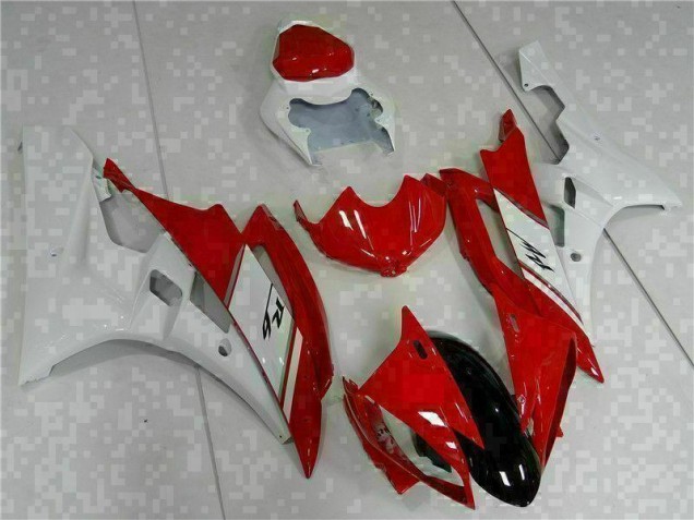 Purchase 2006-2007 Red White Yamaha YZF R6 Motorcycle Fairings UK