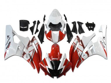Purchase 2006-2007 White Red Black Motul Michelin Yamaha YZF R6 Motorcycle Fairings UK