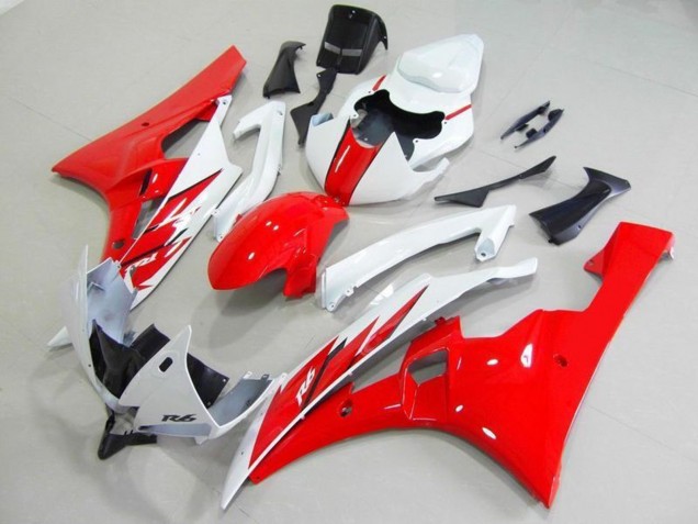 Purchase 2006-2007 White Red Yamaha YZF R6 Bike Fairings UK