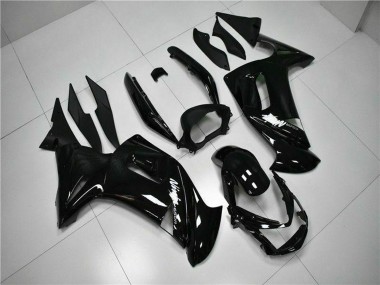 Purchase 2006-2008 Glossy Black White Kawasaki EX650 Motorcycle Fairings UK
