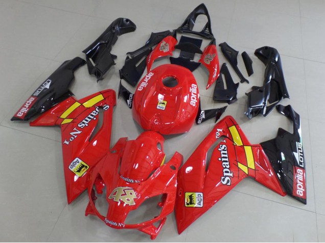 Purchase 2006-2011 Red Black Yellow Aprilia RS125 Motorcycle Fairings UK