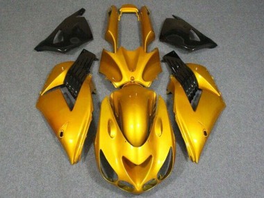 Purchase 2006-2011 Gold Glossy Black Kawasaki ZX14R ZZR1400 Motorcycle Fairings UK