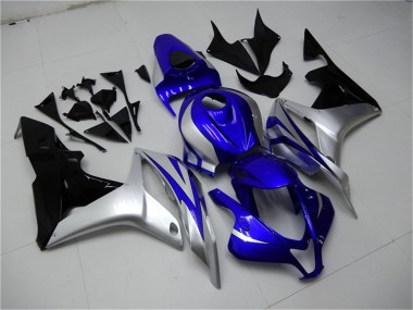 Purchase 2007-2008 Silver Blue Glossy Black OEM Style Honda CBR600RR Motorcycle Fairings UK