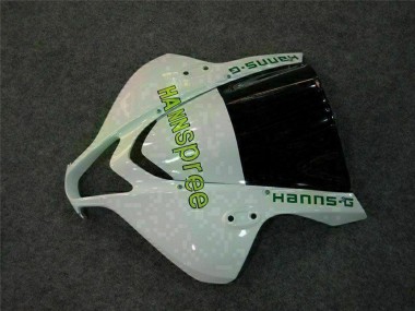 Purchase 2007-2008 White Green Glossy Black Hannspree Honda CBR600RR Motorcycle Fairing UK