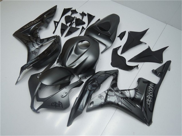 Purchase 2007-2008 Matte Black Graffiti Honda CBR600RR Motorcycle Fairings UK