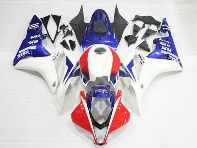Purchase 2007-2008 White Red Blue HRC Honda CBR600RR Motorcycle Fairing Kits UK