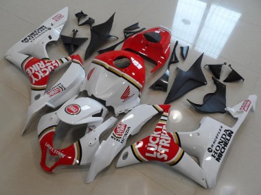 Purchase 2007-2008 White Red Lucky Strike Honda CBR600RR Motorcycle Fairings UK