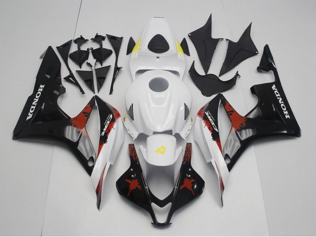 Purchase 2007-2008 White Red Yellow Glossy Black Limited Edition Honda CBR600RR Motorcycle Fairings UK