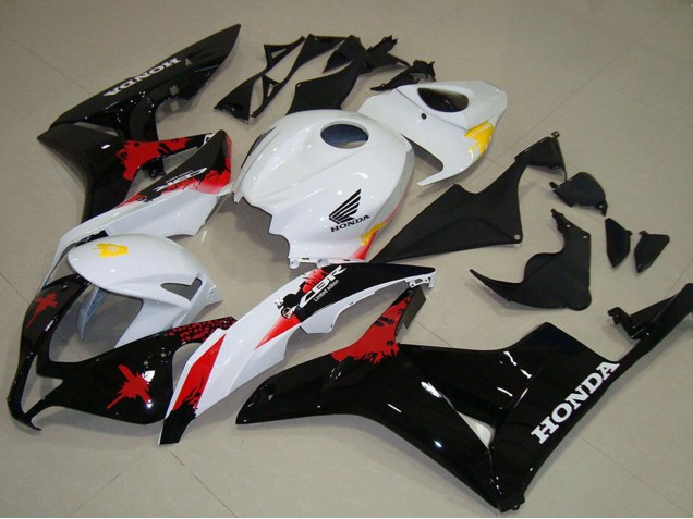 Purchase 2007-2008 White Yellow Red Glossy Black Honda CBR600RR Motorcycle Fairings UK