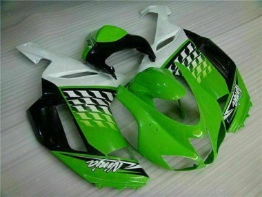 Purchase 2007-2008 Green White Ninja Kawasaki ZX6R Motorcycle Fairings UK