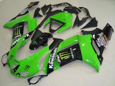 Purchase 2007-2008 Monster Green Kawasaki ZX6R Motorcycle Fairings UK