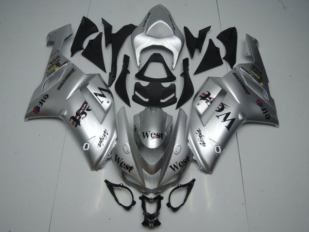 Purchase 2007-2008 Silver West Kawasaki ZX6R Replacement Fairings UK Purchase 2007-2008 Silver West Kawasaki ZX6R Replacement Fairings UK