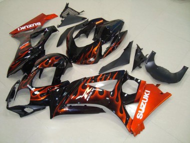Purchase 2007-2008 Orange Flame Suzuki GSXR 1000 K7 Motorbike Fairing Kits UK