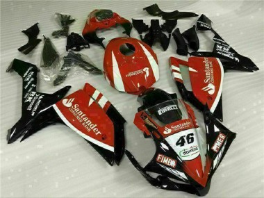 Purchase 2007-2008 Red White Black Fimer Santander 46 Yamaha YZF R1 Motorcycle Fairings UK