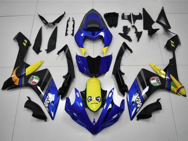 Purchase 2007-2008 Blue Yellow Black Shark Yamaha YZF R1 Motorcycle Fairings UK