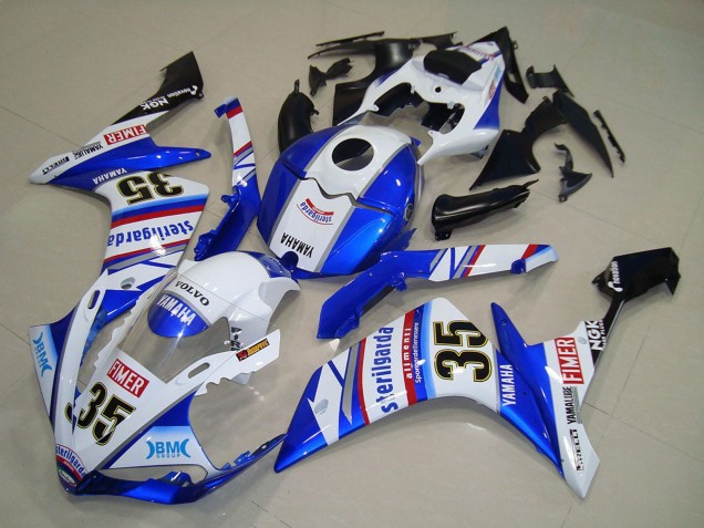 Purchase 2007-2008 White Blue Red Black Volvo Sterilgarda Yamalube Fimer 35 Yamaha YZF R1 Motorcycle Fairings UK